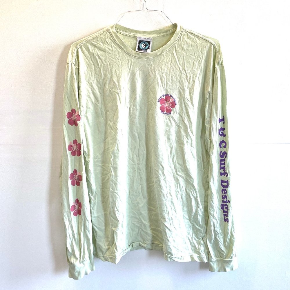 T&C Surf Designs Hawaii Hibiscus LS T-Shirt- Large